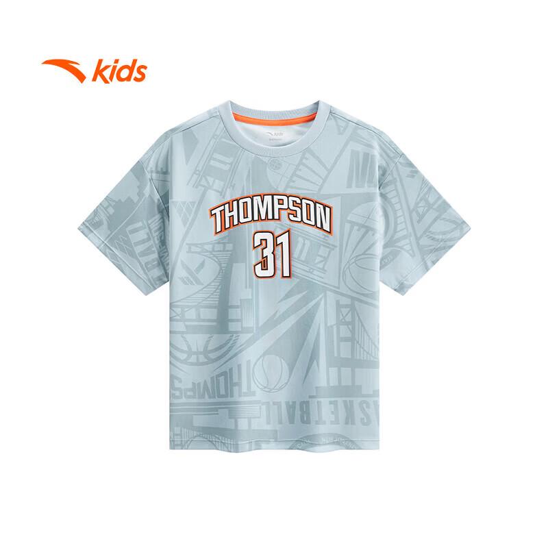 Anta Kids  Boys  Basketball Series Knitted Short-Sleeve T-Shirt 160
