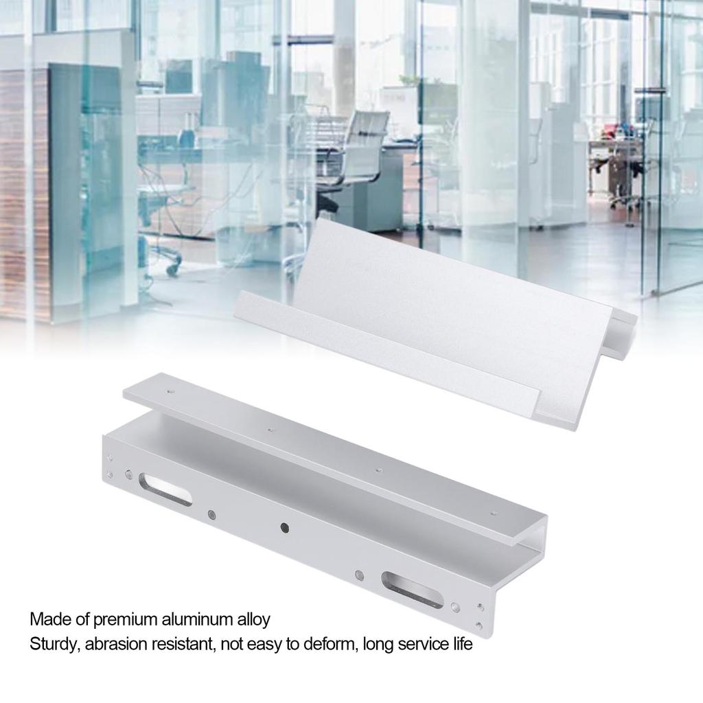 Electric Magnetic Lock Bracket 280KG Single Door Access Control Electromagnetic Lock Holder Stand for Upper and Lower Frameless Glass Door