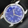 VINTAGE HAND-WINDING REFURBISHED SWISS MENS BLUE COLOR DIAL WATCH A700836-5 R205a-a700836