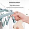 Windproof 32-Clip Plastic Hanger: Multifunctional Clothes & Socks Drying Rack for Adults & Children, Portable and Durable.