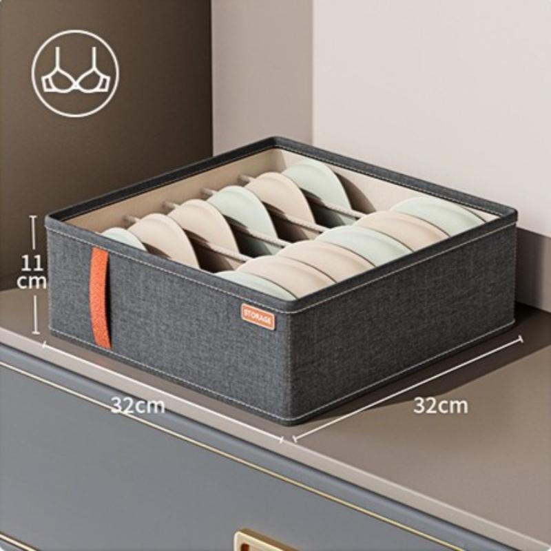 Foldable Compartment Storage Box Home Underwear Socks Fabric Compartment Storage Box Wardrobe Dust-proof Storage