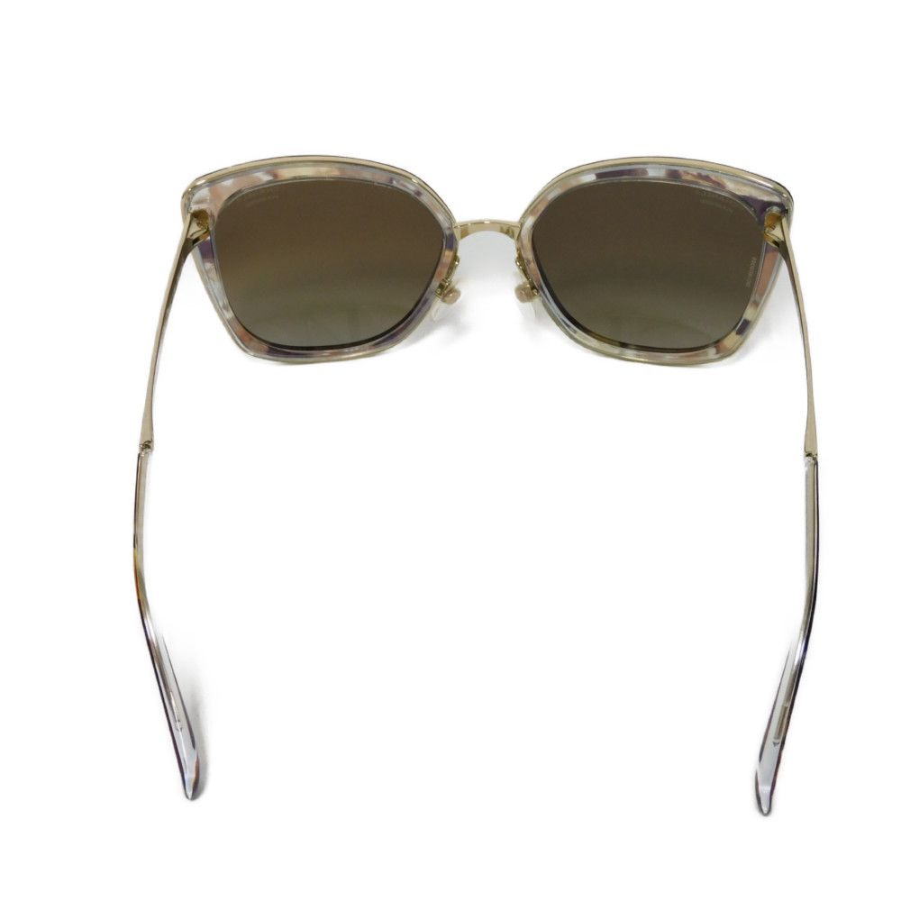 Used 10097 Fox Shape Eyewear 4209 c.463/S9 7968 Polarized Gradient Gold Logo Acetate Clear Havana Women's from Japan