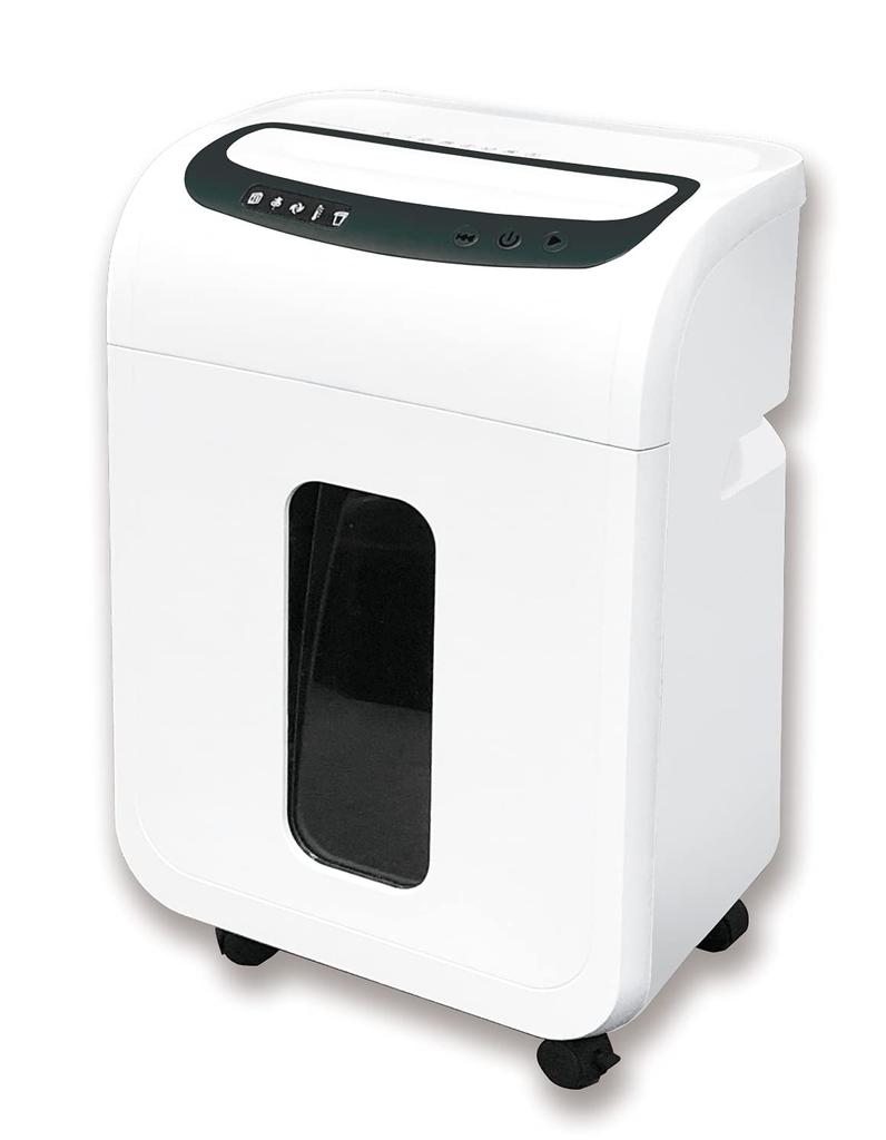 Asuka Fein-Aktenvernichter S66M für Gewerbe und Privat, Mikro-Schnipsel, 11-10 Minuten Dauerhefter, automatische Staubbox, automatische Reinigung, Weiß, Verwendung, Schneiden, Blätter,