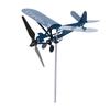 Flugzeug Wetterfahne Dekorative Windskulptur 3D Metall Windmühle für Außen Garten Hof