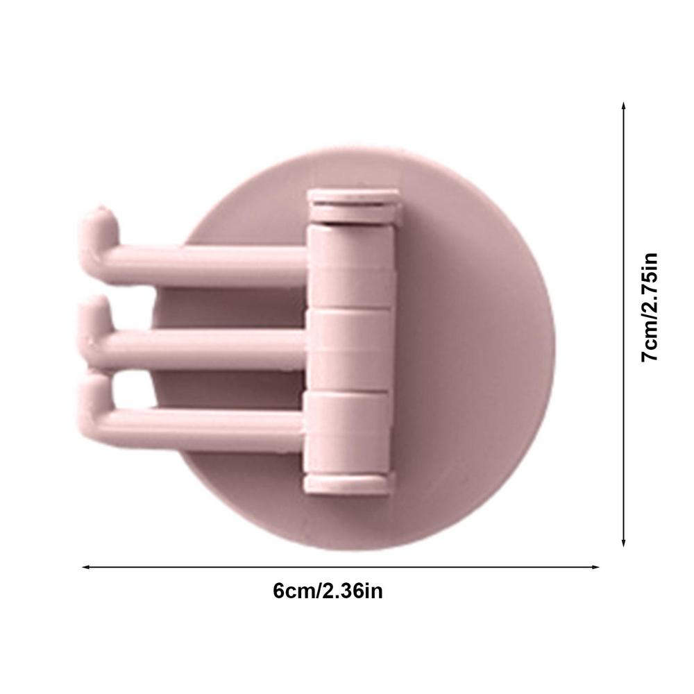 

Не оставляющий следов поворотный крючок Кухонный крючок для полотенец для ванной 3 ветви Домашний однотонный крючок Самоклеящийся крючок без гвоздей