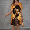 Summer Ladies 3D Printed Short Sleeve Dress Fashion Versatile Breathable Trend Casual