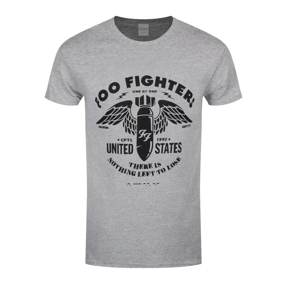 Foo Fighters TShirt One By One Stencil Rock Official New Grey S