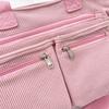 Large Capacity Corduroy Shoulder Bag for Women – Multi-Pocket Tote with Zipper Compartments and Stylish Design