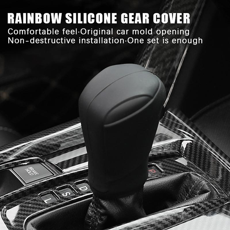 Silicone Car Gear Shift Knob Cover Stain Resistant Non-Slip Fit for Mazda3 Axela CX4 CX5 CX8 Auto Parts