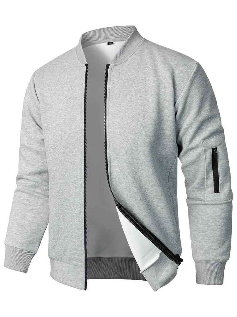 Trendy Men's Knit Zip-Up Jacket