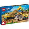 LEGO City Truck and Wrecking Ball Crane 60391 (Multicolor)