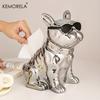 1PCS Ceramic Dog Tissue Box Animal Storage Home Decor Desktop Statue Craft Cute Pet Ornaments
