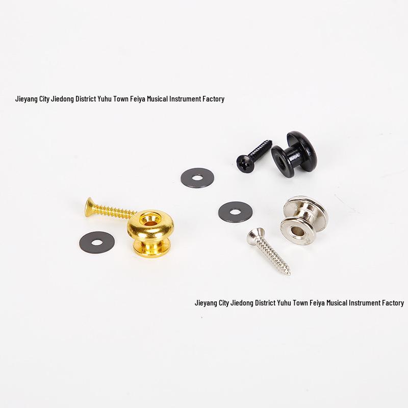 Set di bottoni per tracolla per chitarra in bachelite (2 pezzi) per modelli Yamaha - Cromo, Nero, Oro