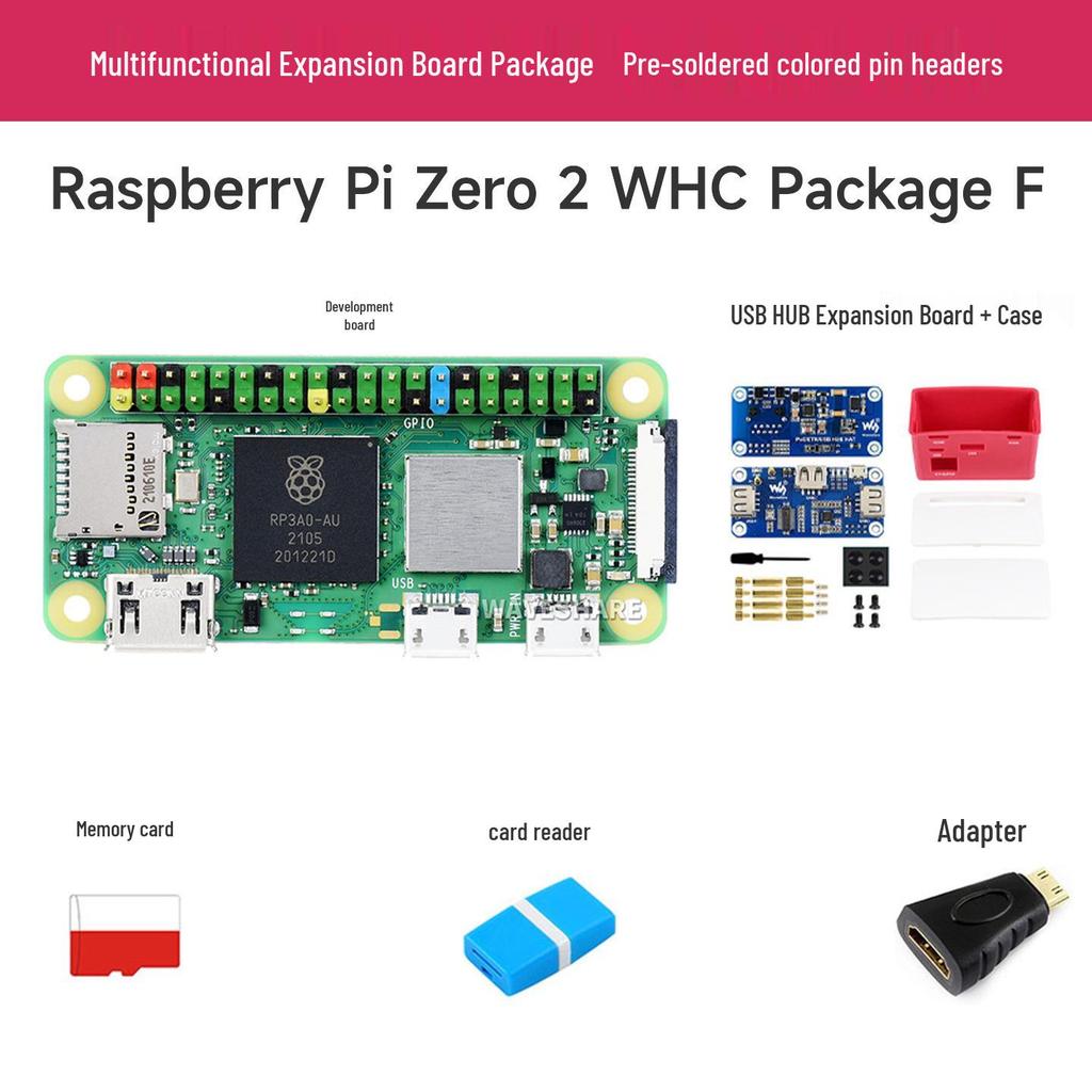 Raspberry Pi Zero 2 W mit angelötetem Pin-Header - Zweite Generation, Mehrere Pakete verfügbar