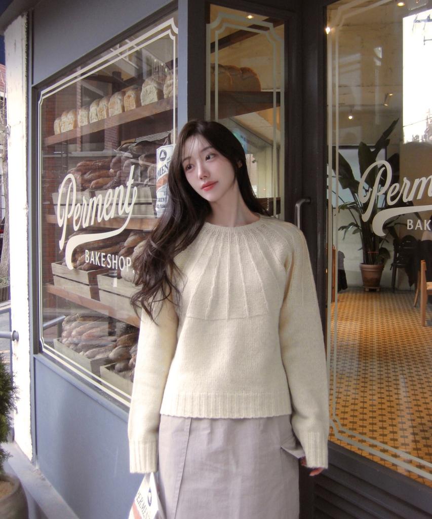 AHWE Wool Blend Pull-Over_L Beige