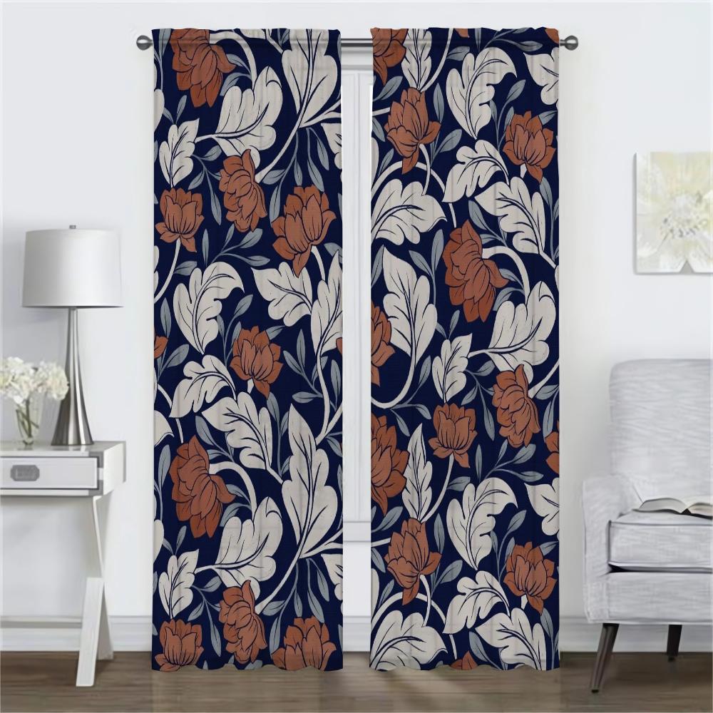 Halloween Decoration Vintage Printing Room Curtains Living Tulle Bedroom Curtain Shades Partition Elegant Light Blocking Polyester Window Treatment