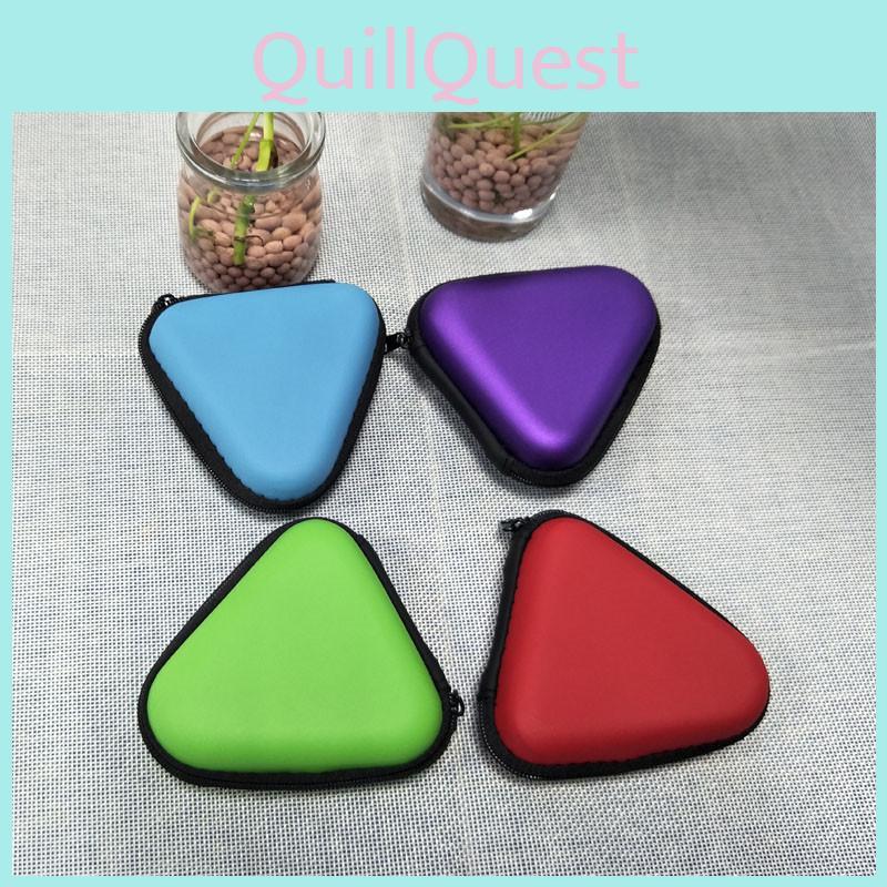 Stylish Triangle Finger Toy Box Gift Pouch Hard Box Protective Case 9 2.5cm