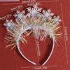 Sequin Christmas White Snowflake Headbands Plastic Non-slip Snowflake Headdress Exquisite Wear-resistant Cosplay Headbands