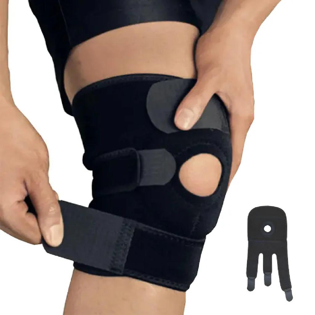 Knee Brace with Side Stabilizers Breathable Adjustable Knee Support Suitable for Sport Training