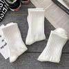 Soft Cotton Socks Men Women Solid Black White Breathable High Quality Sport Socks Spring Summer Male's Business Mid-tube Sock