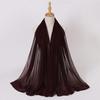 Ethnic Pearl Chiffon Hijab Scarf - Single Color, Long Style for Middle East & Africa