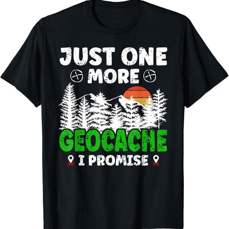 Just one more geocache geocacher geocaching fans T Shirt S разноцветный