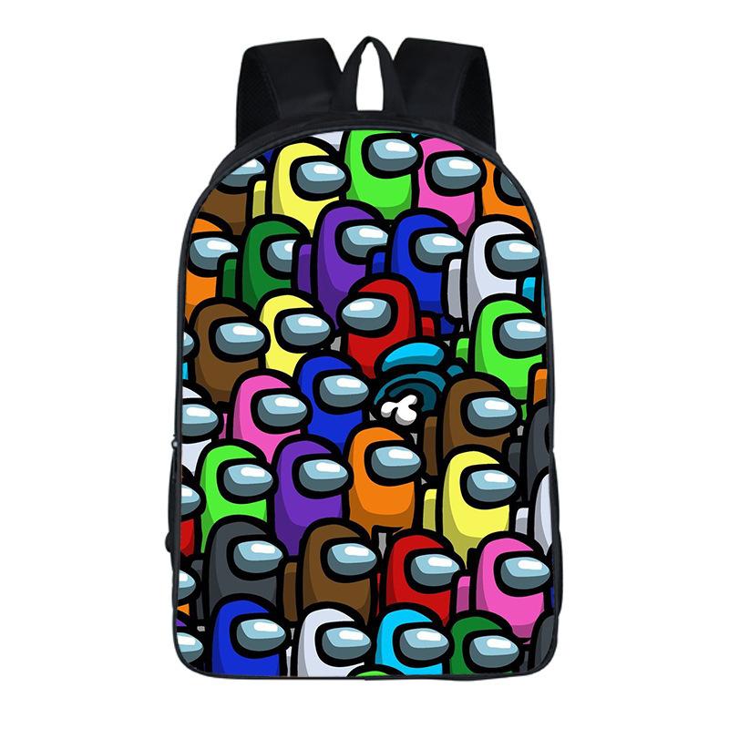 Among Us Game Merchandise Children'S Backpack Oxford Cloth Large Capacity School Bag Backpack