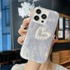 Feather-patterned, Simple Solid Color Case for Apple 13/14 Pro Max, Huawei Mate 30/60 Pro, and P60 Heart-shaped Design