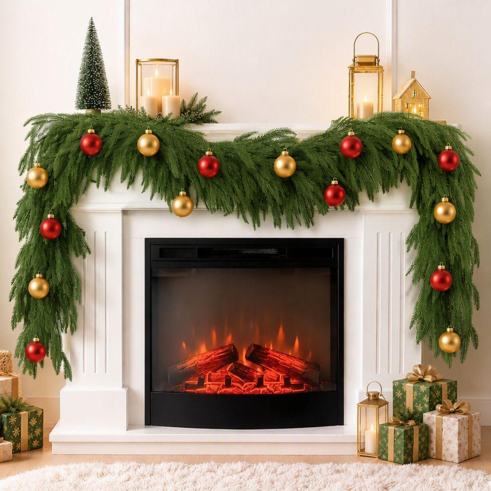 Pine Needles Realisticl Green Garland Christmas Decoration Garland Christmas Decorations