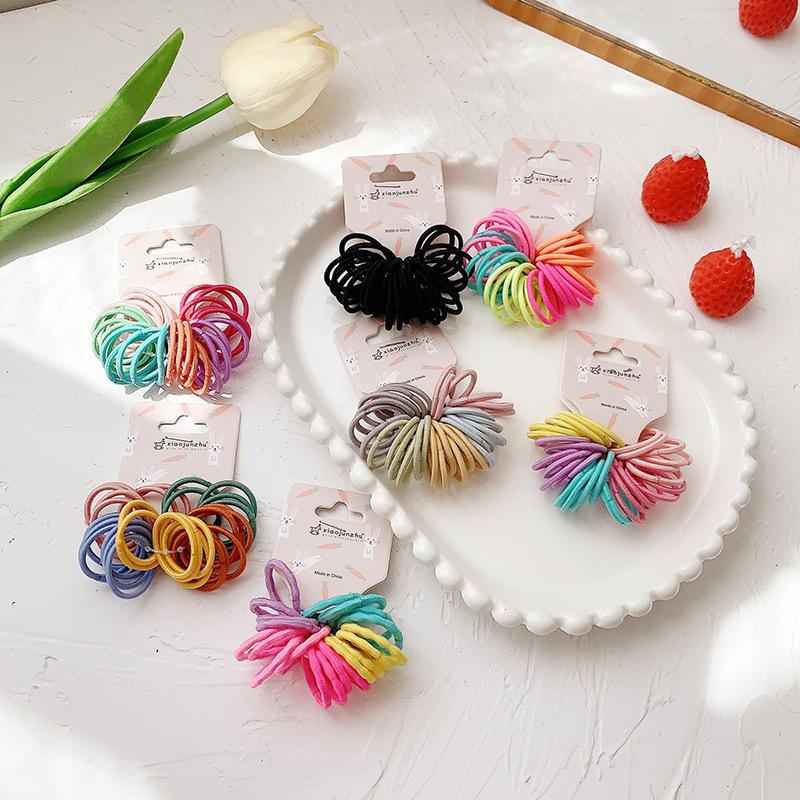 Cute Baby Rubber Bands Simple Hair Rope Set Children Accessories Girls Small Circle Elastic Hair Bands for Child