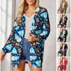 2023 European & American V-Neck Zipper Printed Short-Sleeve Loose Women's Top