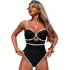 Costume da Bagno Intero Donna Monokini Sexy Body ad Alto Taglio per Vacanze Spiaggia Piscina Abbronzatura
