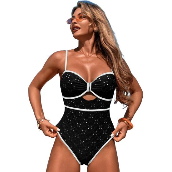 Costume da Bagno Intero Donna Monokini Sexy Body ad Alto Taglio per Vacanze Spiaggia Piscina Abbronzatura