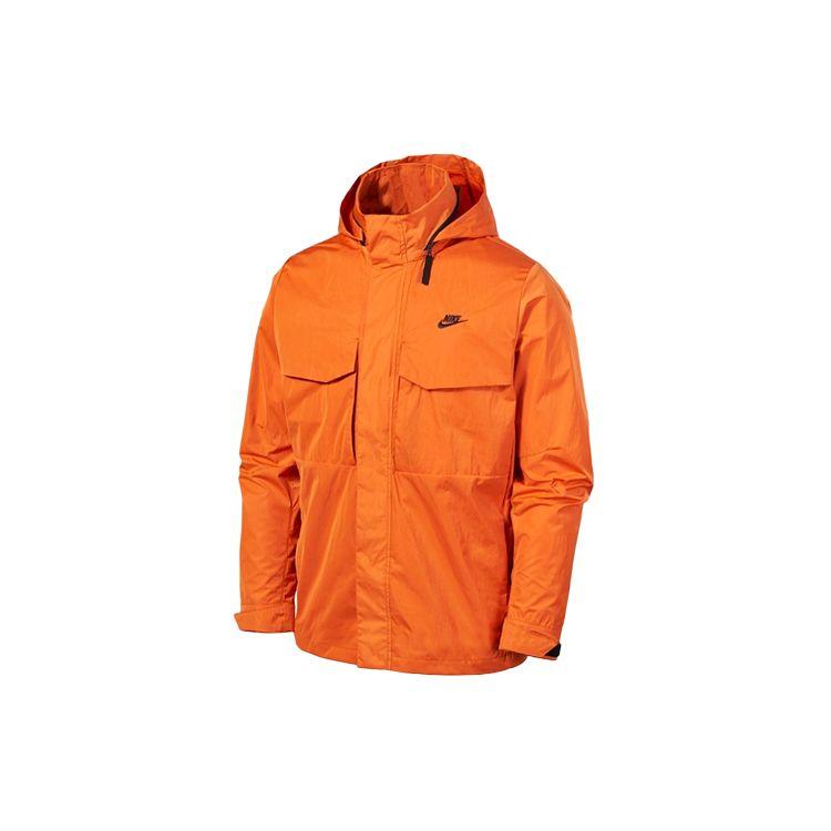 Nike Men s Premium Essentials M65 Unlined Logo Jacket  Orange  DC6771-893 S
