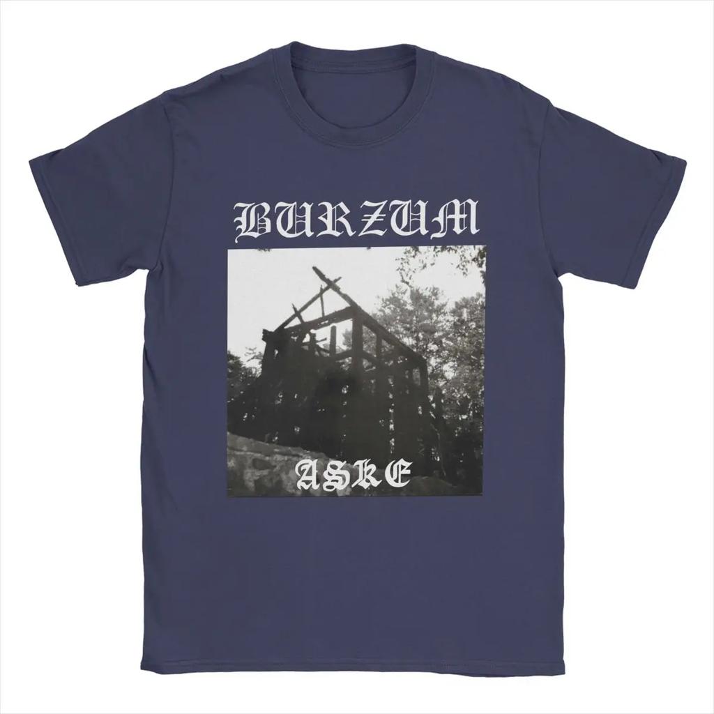 Burzum Aske T-Shirts Herren Reine Baumwolle Vintage T-Shirts O-Ausschnitt T-Shirt Kurzarm Tops Sommer