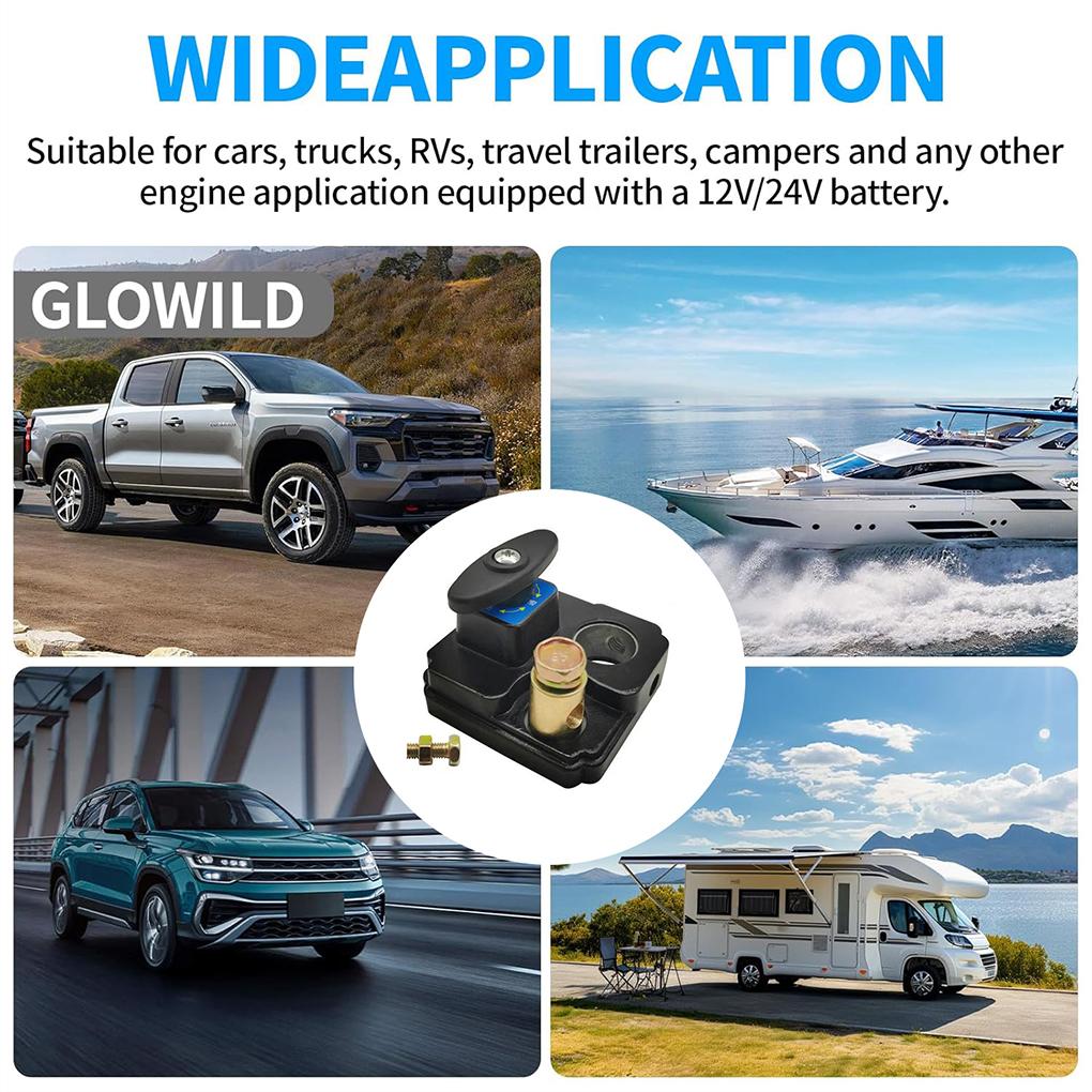 12V/24V Universal Car Battery Disconnect Switc H Battery Terminal Anti-leakage Switc Battery Disconnect Isolator Cut Off Switch