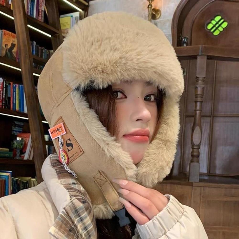 Faux Fur Winter Hat Thick Ear Protectors Hats Fashion Bomber Hat Male