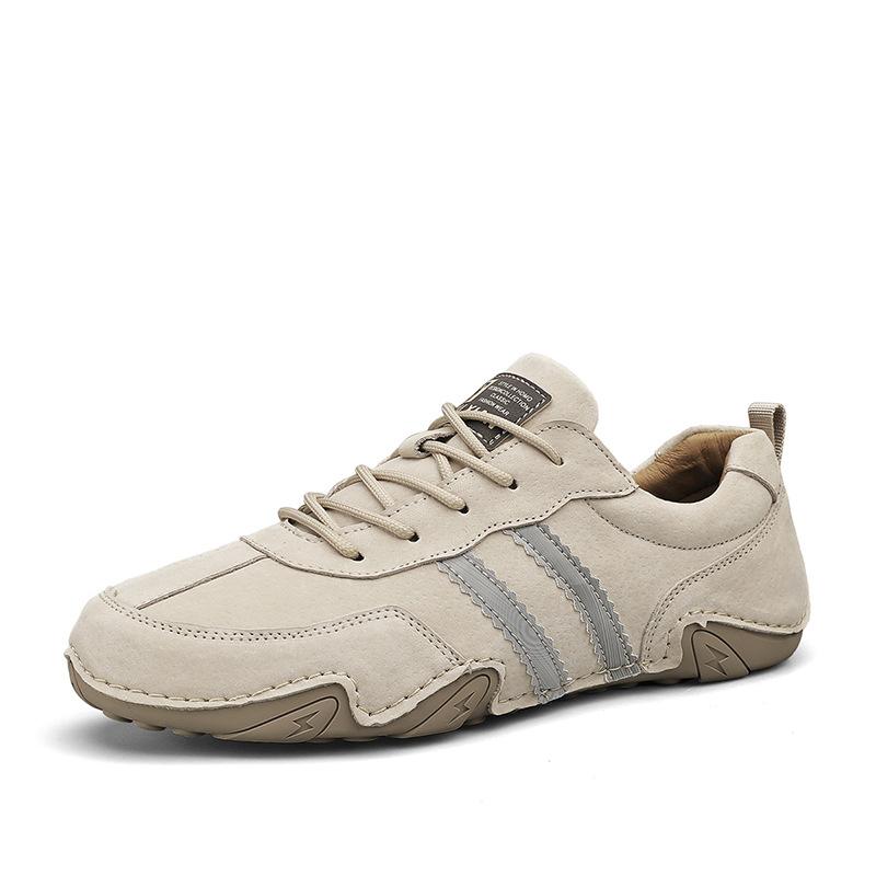 Casual Leather Breathable Men's Lightweight Soybean Shoes British Hundred Men's Leather Shoes Large Size Outdoor Driving Shoes Male