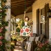 Graceful Silhouette Art Dancing Lady Hanging Ornament for Home Decor Elegant Sculpture Ornaments Creative Pendant Indoor Outdoor Window Porch Garden