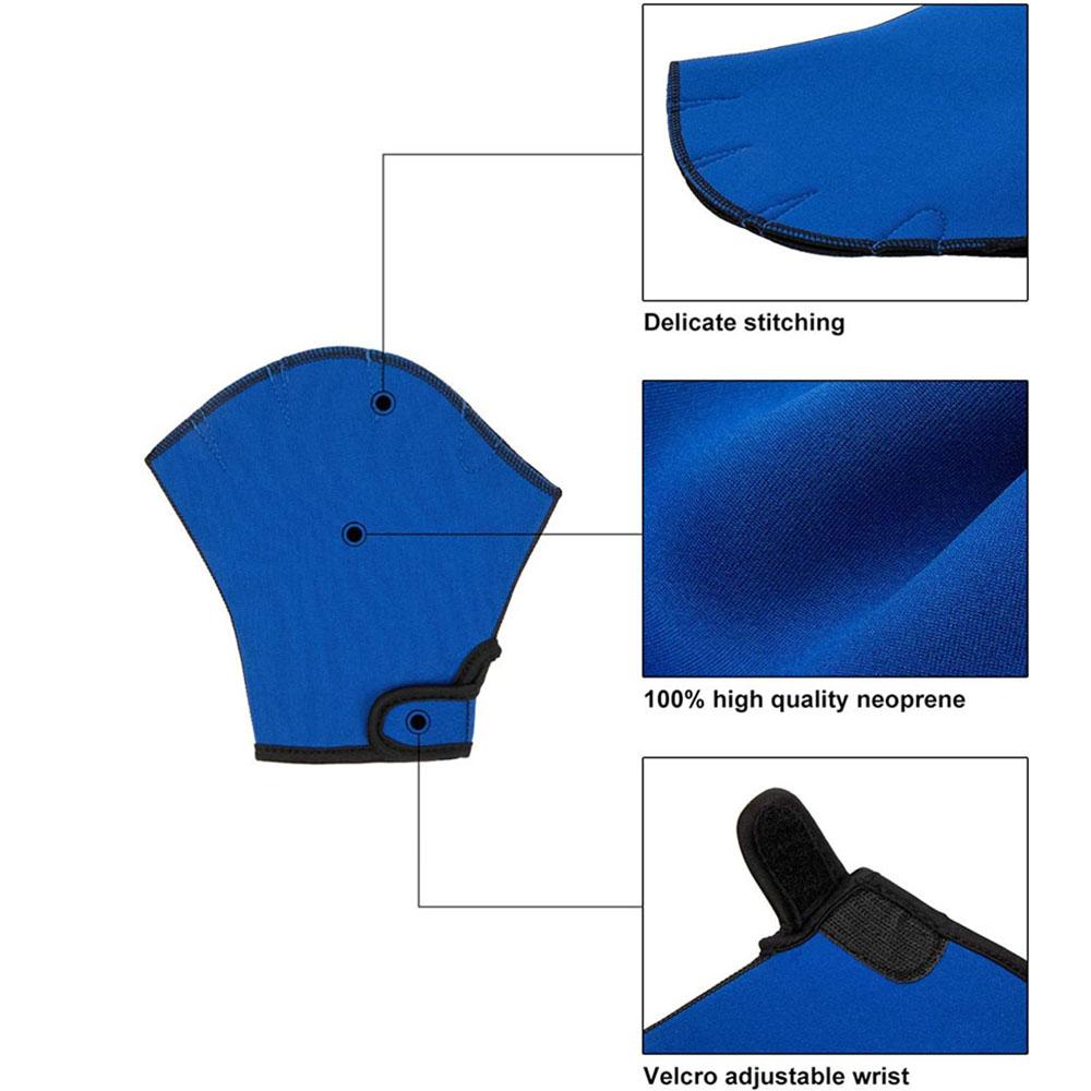 2 Pairs of Swimming Gloves Aquatic Swim Training Gloves For Diving Aerobics