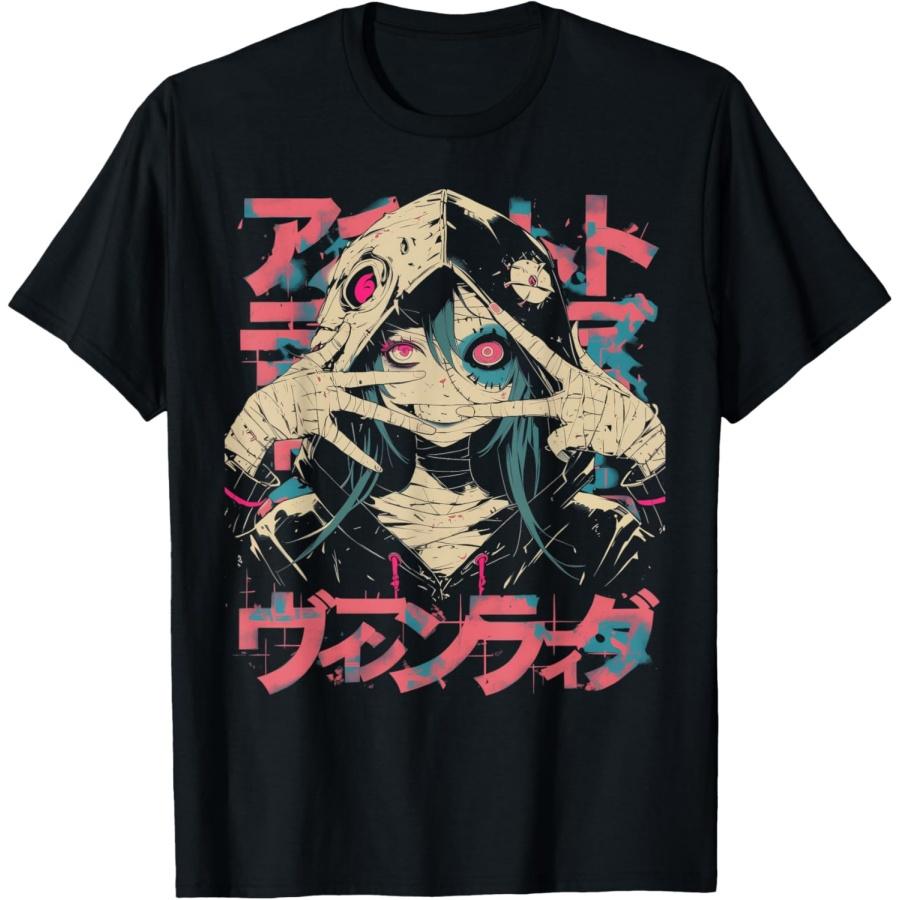 Готический Гранж Демон Аниме Девушка Вайфу Хоррор Альтернативная Эстетика Футболка(7) S