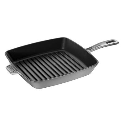 Grill - STAUB - American - Enameled Cast Iron - 26 Cm - Graphite Grey