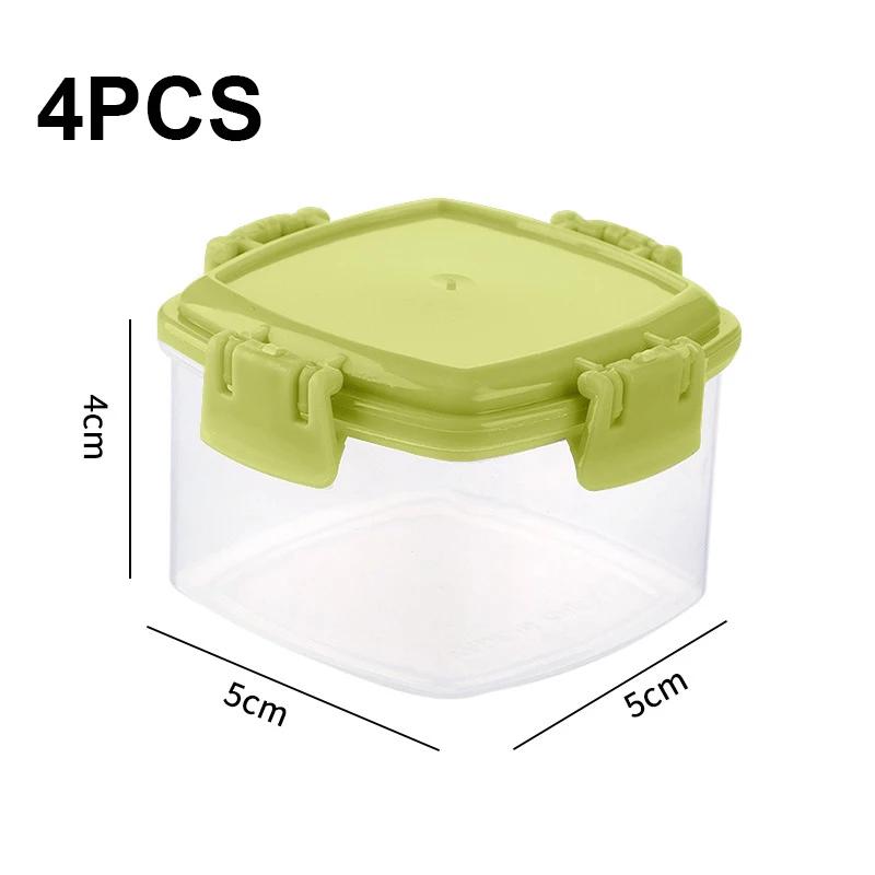 4 Pieces Sauce Squeeze Bottle Plastic Mini Seasoning Box Salad Ketchup Container Outdoor Portable Barbecue Picnic Accessories