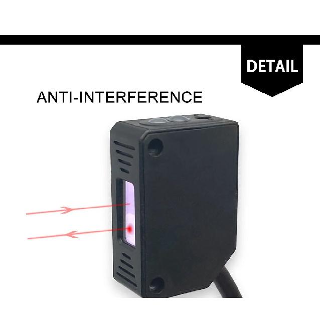 Cloweit Square Laser Sensor 35cm 8m Adjustable NPN PNP Diffuse/Specular Reflection Optical Infrared Photo Proximity Switches E3Z