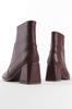 Women Modern Stylish Fashion Blunt Toe Side Zipper Brown Women's Boots
