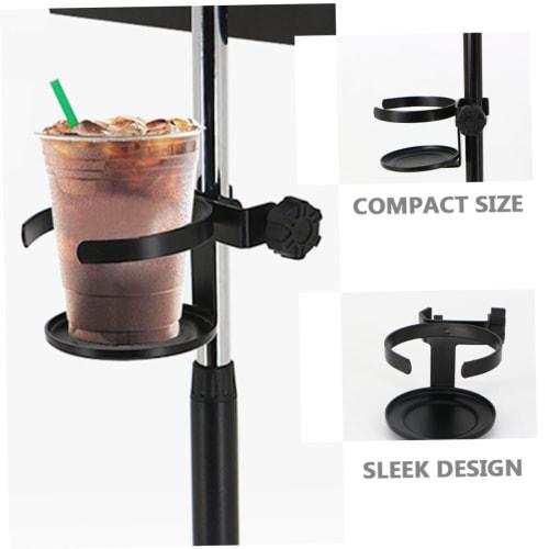 Vaguelly Music Stand Water Cup Holder, Microphone Stand, Cup Holder, Tumbler Cup Cradle, Cup Holder Stand, Metal, Black