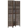 VidaXL Room Divider 3 Panels, Room Separator, Privacy Screen, Screen Bedroom Living Room, Dark Brown 358655