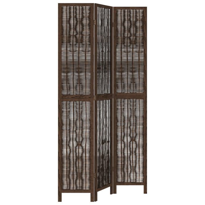 VidaXL Room Divider 3 Panels, Room Separator, Privacy Screen, Screen Bedroom Living Room, Dark Brown 358655