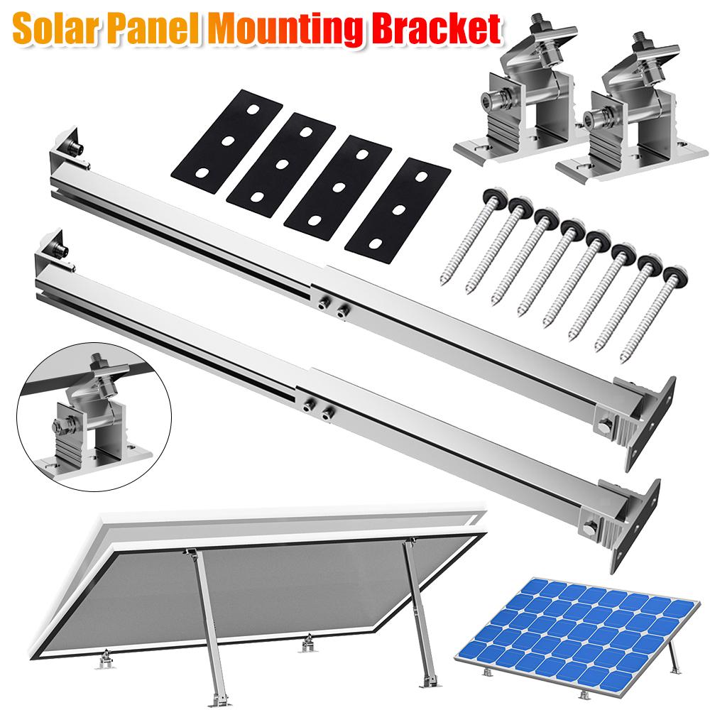 Solar Panel Bracket Aluminum Alloy Solar Panel Mounting Rack Adjustable Solar Panel Mount Support Solar Power Accessories