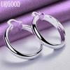 925 Sterling Silver 35mm Round Earrings Gift Party Fashion Jewelry